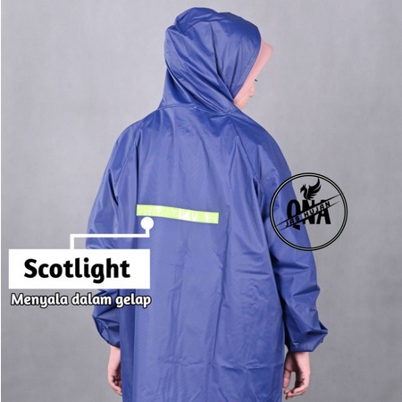 JAS HUJAN, RAINCOAT Terbaik Pria Wanita BY QNA Anti Rembes NAVY