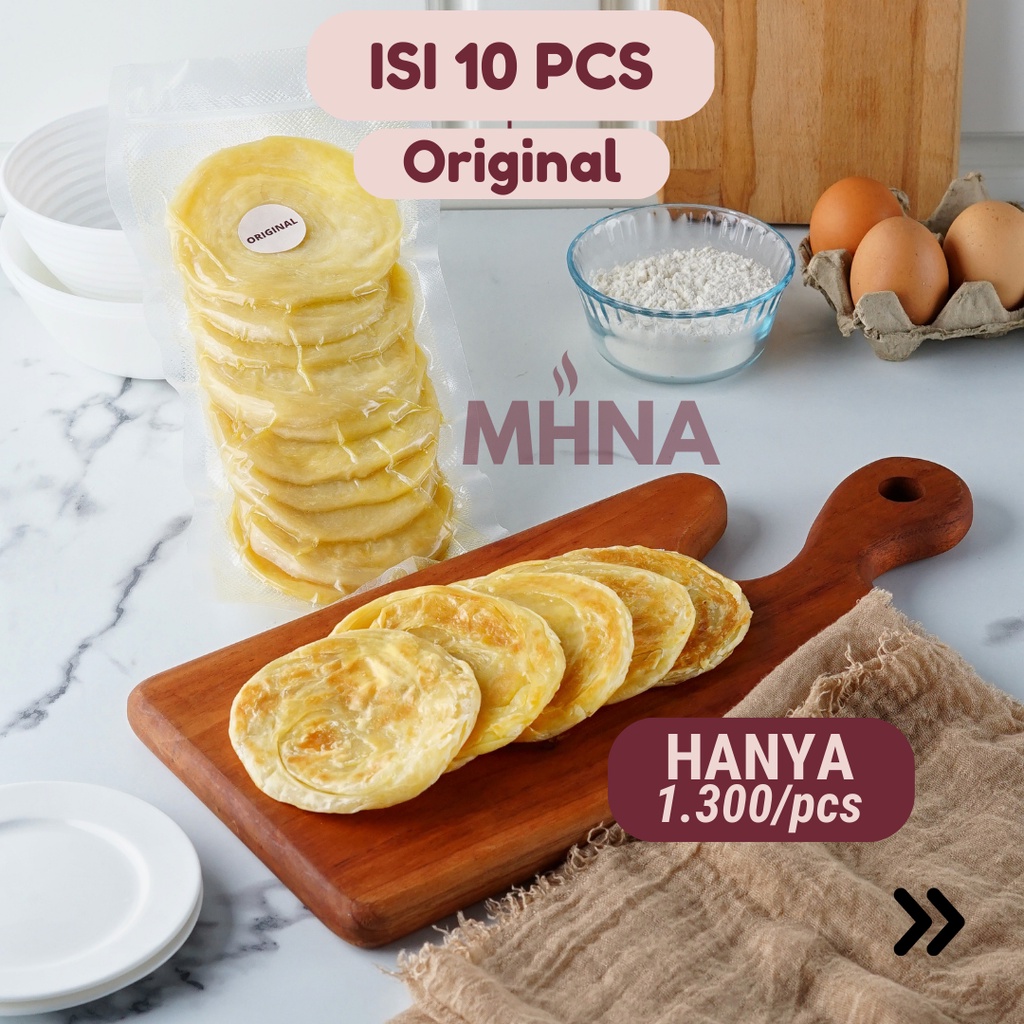 

Roti Maryam / Roti Canai / Roti Cane Frozen Rasa Original Isi 10 Pcs