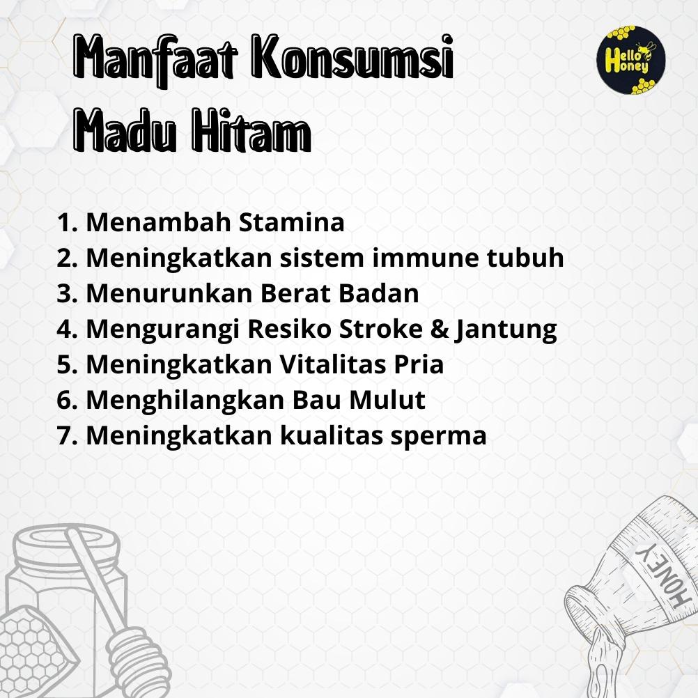 

[KODE MQNUZ] Madu asli Madu Hitam Herbal Asli 1 KG (Pahit) Hello Honey