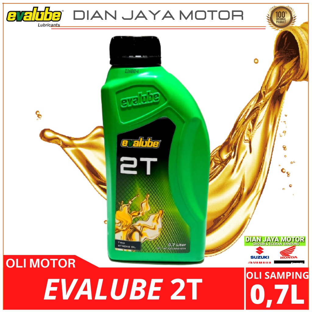 EVALUBE 2T OLI SAMPING EVALUBE HIJAU 2 TAK OLI CAMPUR 2TAK EVALUBE 700 ML