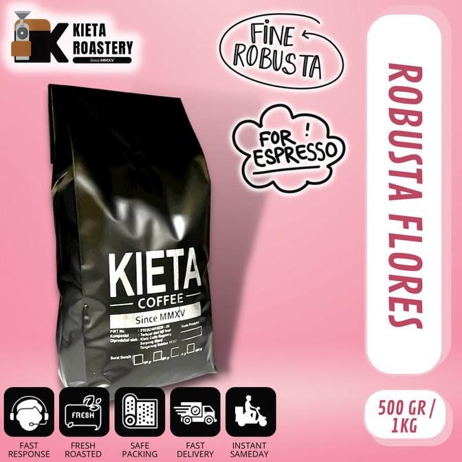 

[BISA COD] Biji Kopi Fine Robusta Flores Manggarai 1KG by kieta coffee