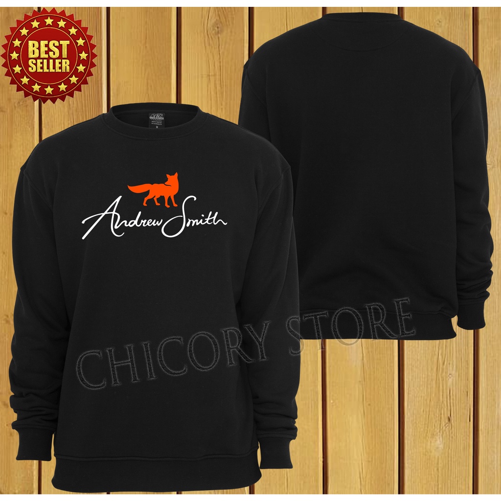 Jaket Sweater CREWNECK ANDREW SMITH Unisex Premium Keren Pria & Wanita