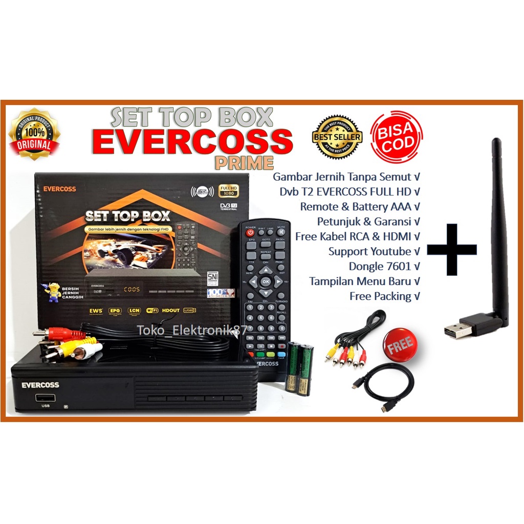 Set Top Box Evercoss FULL HD Stb Evercoss Digital Tv Evercoss Setopbox Evercoss