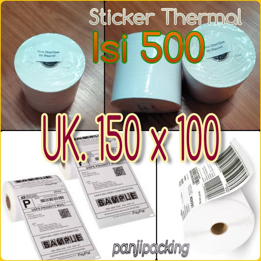 

LABEL BARE STIKER 100X150 ISI 500 LBR KERTAS STICKER DIRECT THERMAL TERLARISS...,,,,,