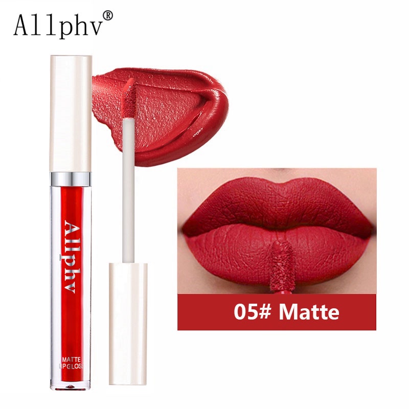 Allphv Lipgloss Lipstick Waterproof Long Lasting Soft Moisturising Dry Quickly  No Fade Tahan Lama Murah Kosmetik Bibir Lipstick