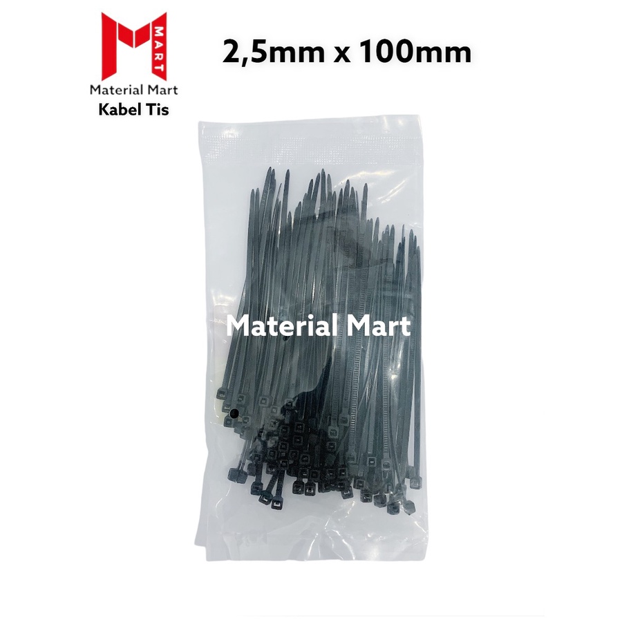 Kabel Ties Putih 10cm | Cable Ties | Kabel Tis Hitam 100mm 100 pcs | Material Mart