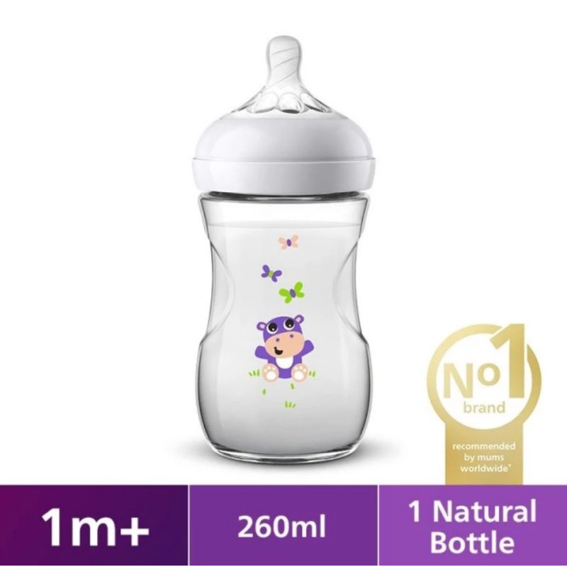 Avent Natural Bottle 260ml 9oz motif