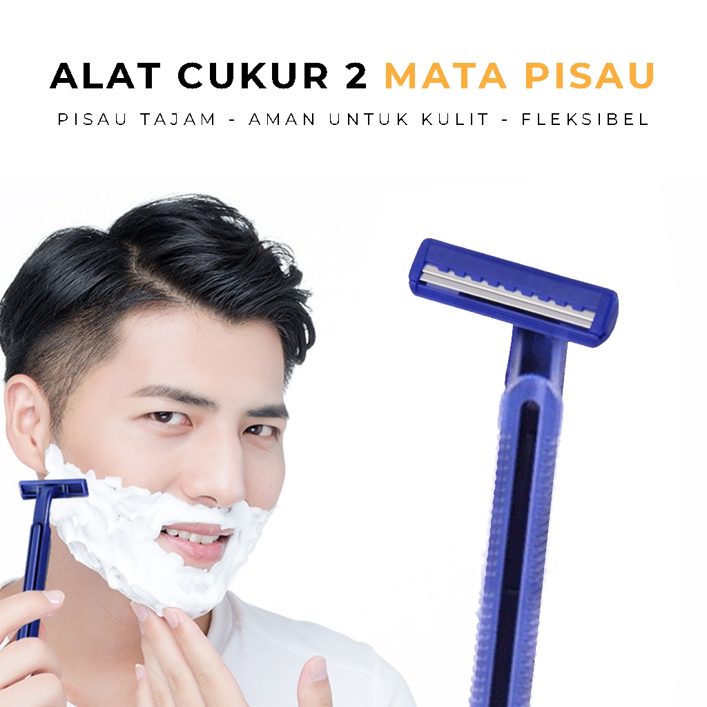 Cukuran Jenggot Alat Cukur Kumis Janggut Pisau Pencukur Bulu Kaki Ketiak Aman dengan 2 mata piso | GROSIRXPRESS