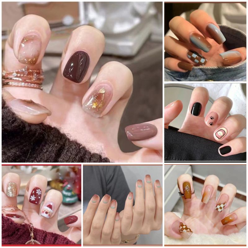 Fake Nails Art / Kuku Palsu 24 pcs (R601-R700) FREE LEM CAIR 2gr