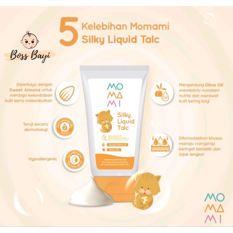 MOMAMI - Silky Liquid Talc 125ml / Bedak Cair untuk Bayi