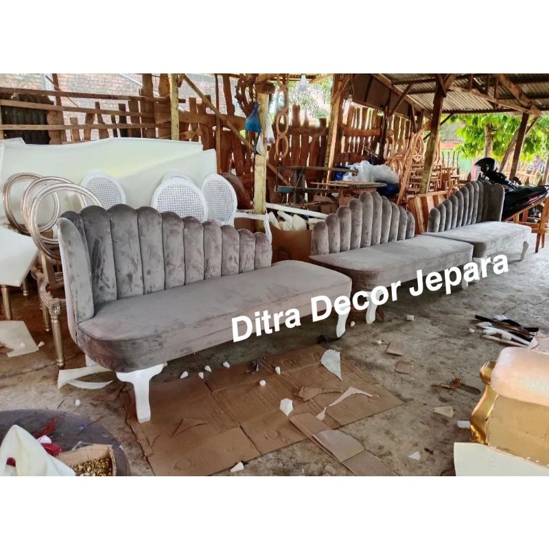 kursi manten kerang / sofa manten kerang / kursi pelaminan kerang / sofa pelaminan kerang