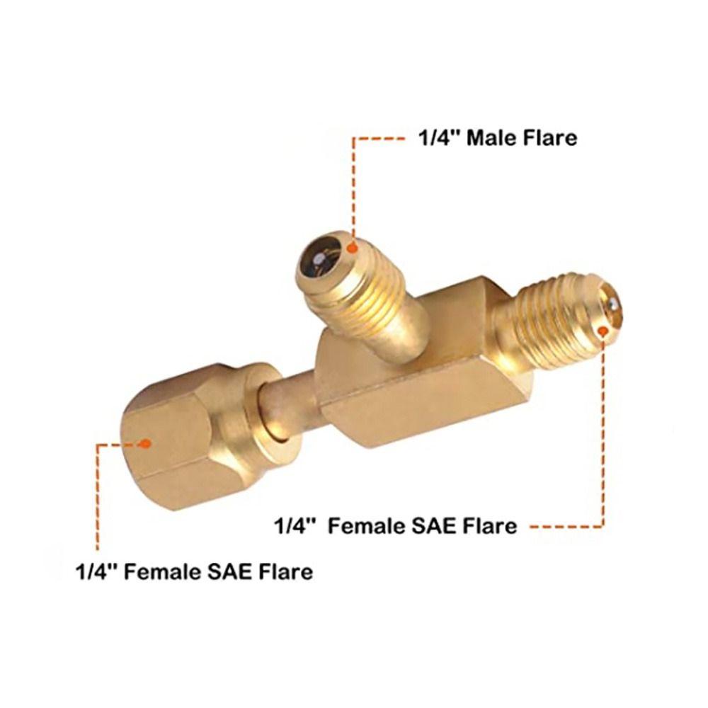 Preva Valve Adapter Kuningan Otomotif A/C Pemasangan Dengan Fitting Putar spool Flare