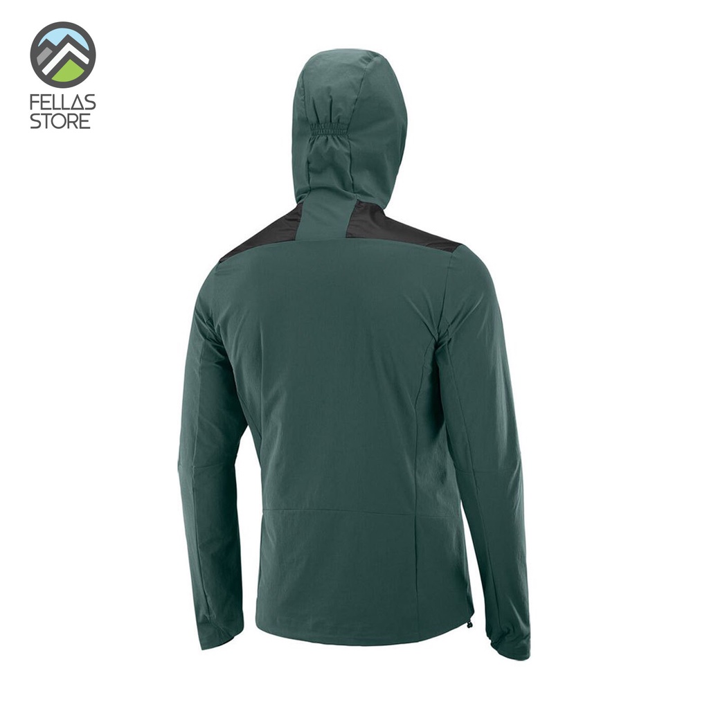 Salomon - Haloes Down Hybrid Hoodie Green Black