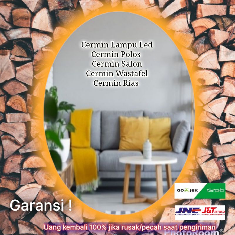 Cermin Wastafel Makeup Rias Salon Barbershop Fashion Dekorasi Kamar MandiLed Bulat Aestetick Vintage