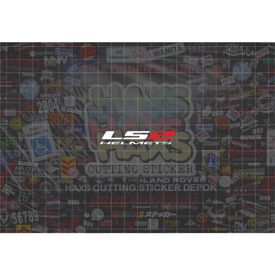 Cutting Sticker LS2 Ukuran 1 Cm Untuk Visor Helm