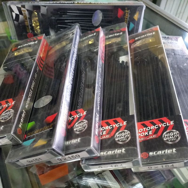 ruji jari jari scarlet 9 x 121 151 157 159 164 172 184 black gold hitam emas jupiter vega supra khar