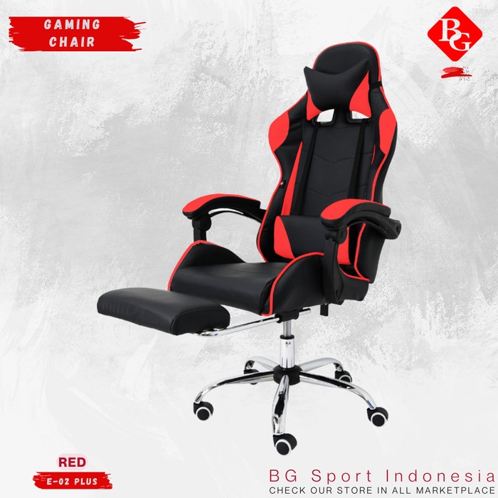 Kursi Bg Sport Kursi Gaming Model E-02 Black Lounge