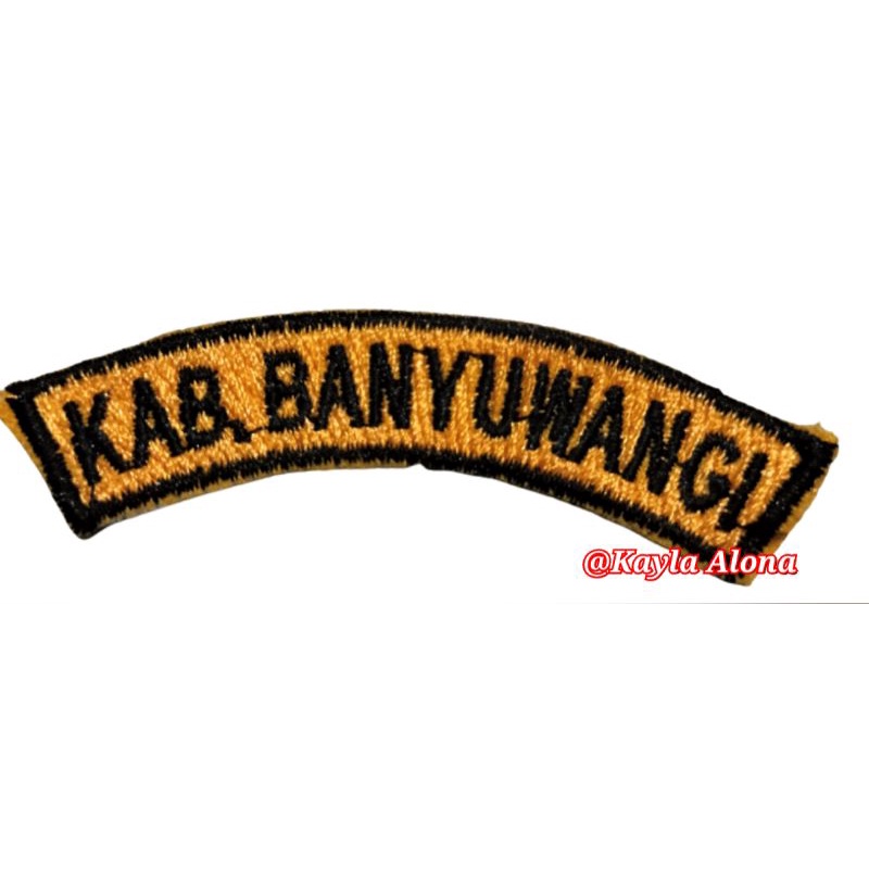 BET / BADGE BORDIR DINAS &quot; KAB. BANYUWANGI &quot;