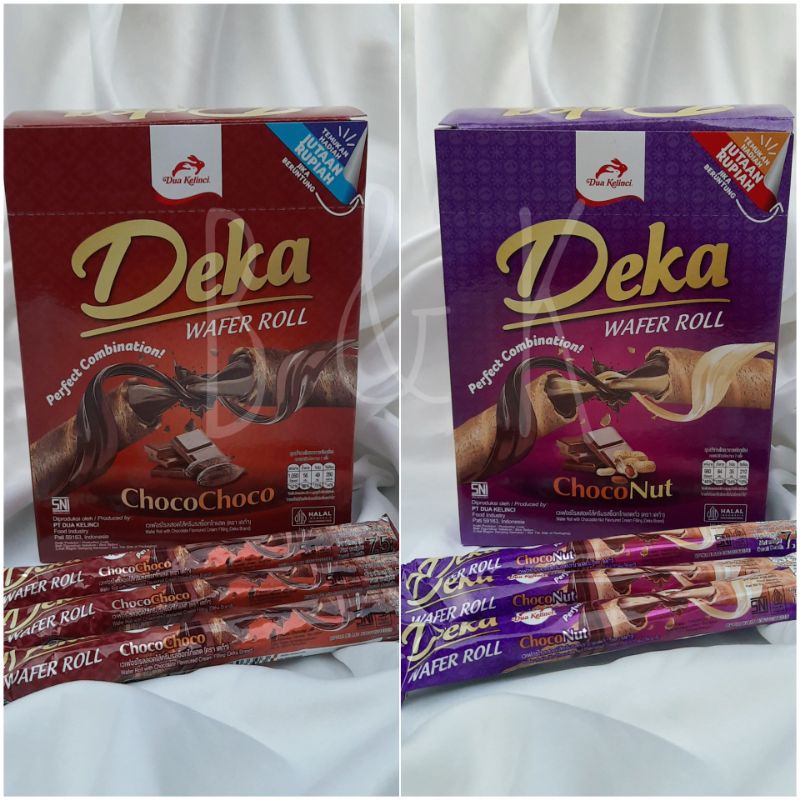 deka wafer roll 1 box isi 24 pcs @ 7.5 gr