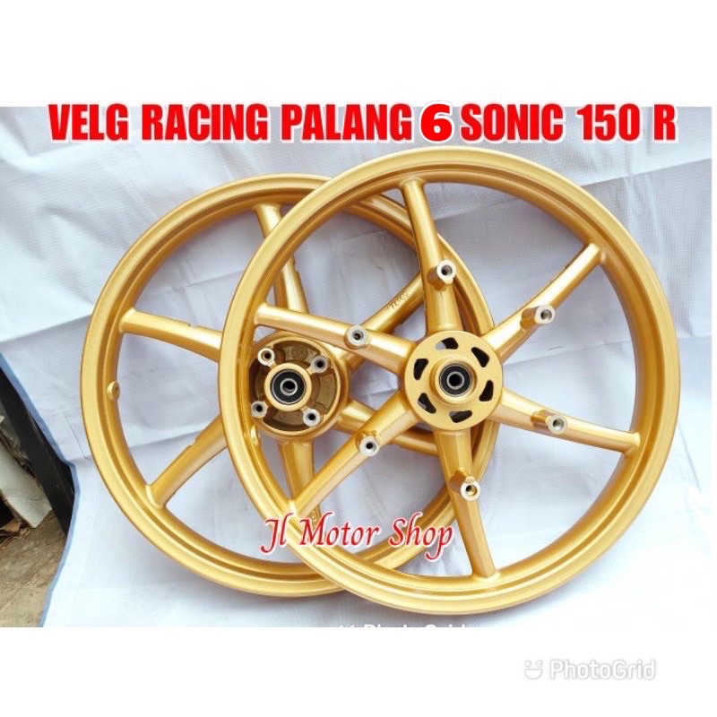VELG RACING MODEL RCB SONIC 150 R SONIC150 PALANG 6 VROSSI MODEL SP522 GOLD DAN PUTIH SANCA SONIC