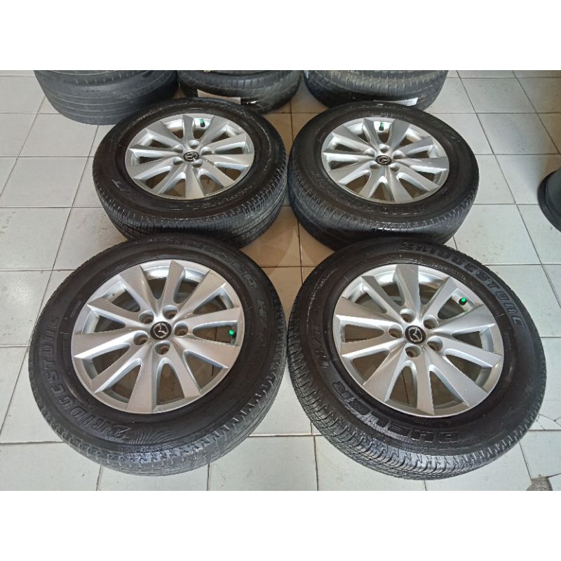 velg bekas mazda cx5 ring  17 lebar 7 pcd 5x114+ban Bridgestone  225 65 17