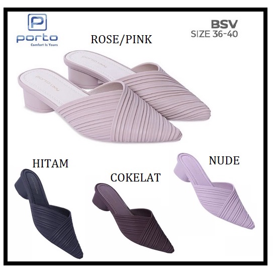 Sandal Selop Wanita Porto Lady BSV Sandal Selop Wedges Trendy
