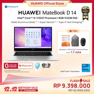 HUAWEI MateBook D 14 i5-1135G7 8GB/512GB SSD/ Win11 laptop/Sleek Metal Body/ 14inch FHD Ultrabook/56Wh /2 years warranty