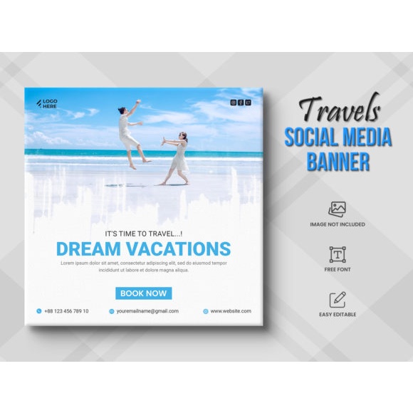 Sociall Media Travels Template Bundle