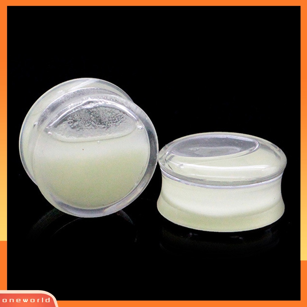 [WONE] Luminous Bening Akrilik Cair Daging Terowongan Telinga Saddle Plug Piercing Perhiasan