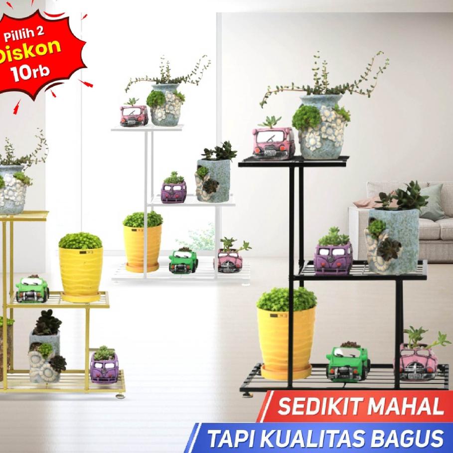 Terlaris Goland Rak 3 Tingkat Rak Tanaman Rak Multifungsi Standing Planter