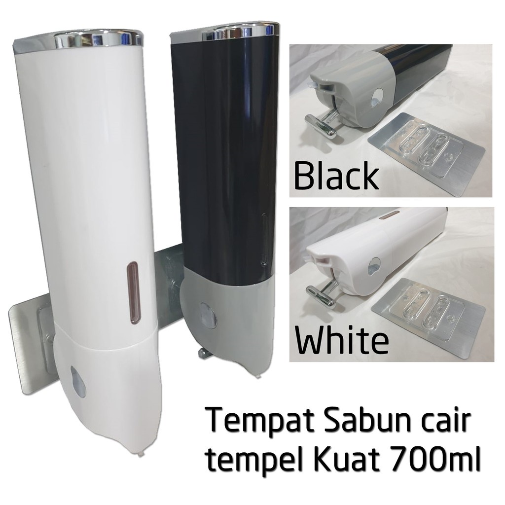 (Serba Serbi)Tempat Sabun Cair Soap - 700 ml /System Tempel Kuat ET700 Tempat Sabun Cair Dispenser Terlaris