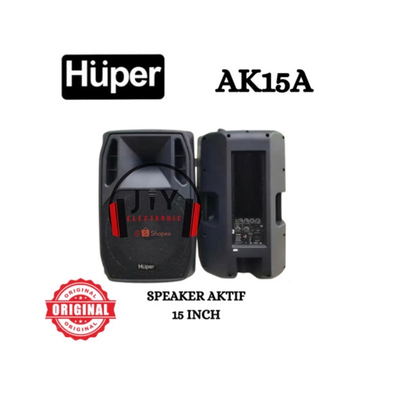 Speaker Aktif Active 15 inch Huper AK15A AK-15A AK 15A AK 15 A (1 SET / 2 PCS)