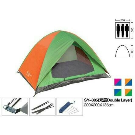 Tenda Camping BNIX 005 Kapasitas 3-4 Orang Dome Outdoor Double Layer