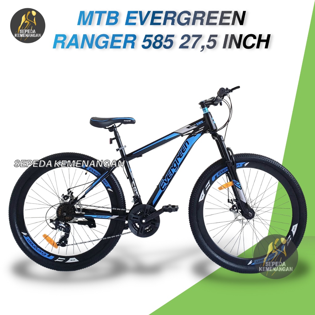 SEPEDA GUNUNG 26 INCH / 27 INCH EVERGREEN RANGER 580 / 585 MURAH 8 SPEED VELG DOUBLE