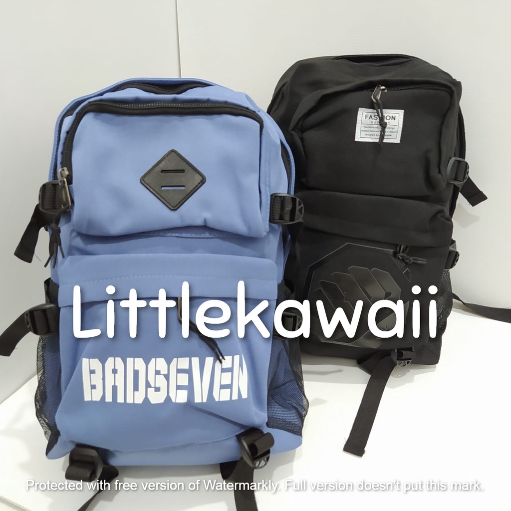 LK/Tas Ransel Laptop Backpack Parasut Sekolah Kuliah Fashion Sport Travelling Camping Casual Remaja Dewasa Cowok Cewek Gesper Import