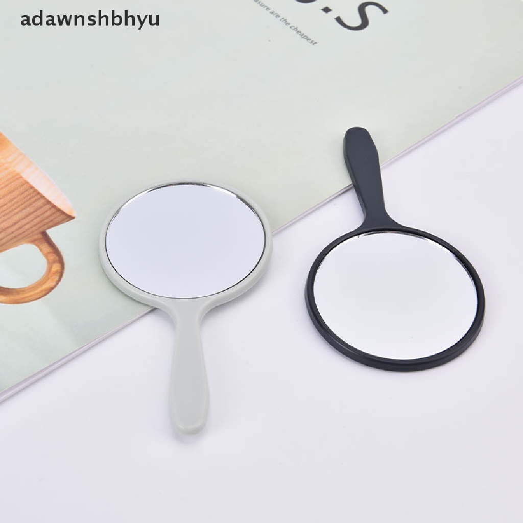 Adawnshbhyu Cermin Rias Genggam Kaca Rias Bulat Vanity Mirror with Handle Hand Mirror Kosmetik ID