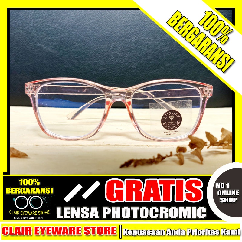 Clair Eyeware CO 54 Optik Melawai Frame Kacamata Blueray Photocromic Anti Radiasi Hp Komputer Minus 
