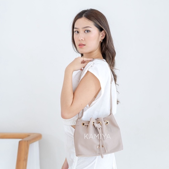 (Free Dustbag) Kamiyastuff Evelyn Bucket Bag - Tas Bahu Wanita Totebag Fashion Wanita