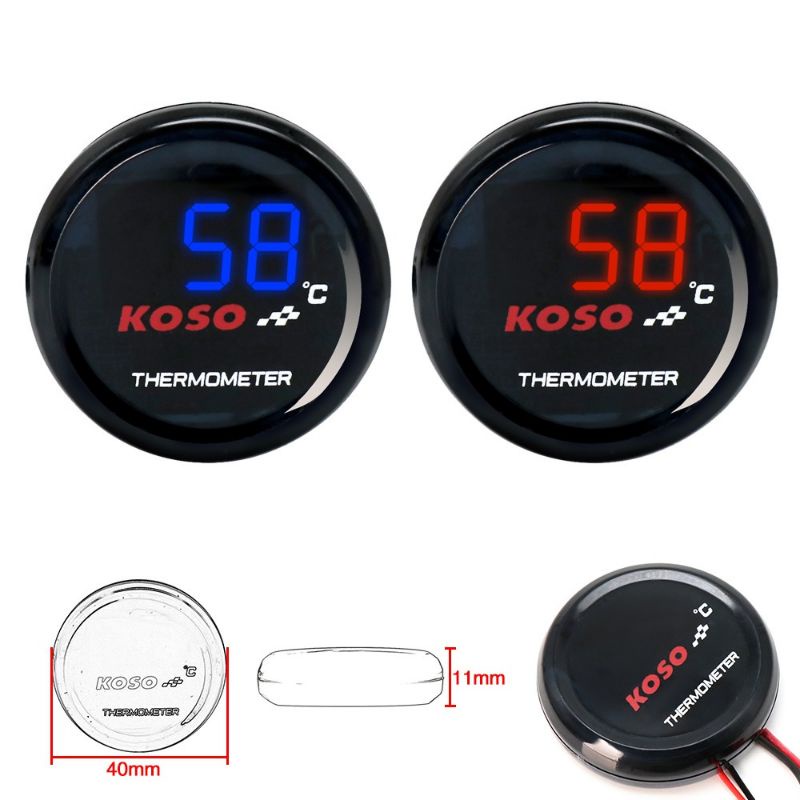 Koso Thermometer koso digital universal bulat suhu mesin nmax aerox vario150 pcx150 cbr150 merah