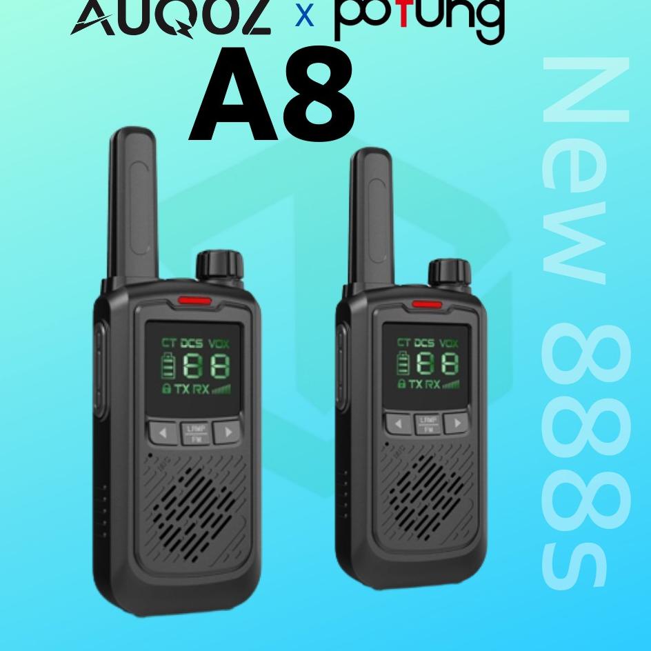 Paling Diminati POFUNG x Auqoz A8 LED Walkie Talkie - Radio HT 99CH Seri 888s Pro Original