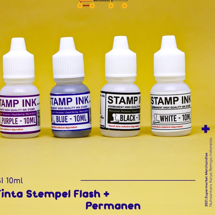 

イ Tinta Stempel Permanen 10ml / Tinta Stempel Plastik 10 ML Anti Luntur ৲