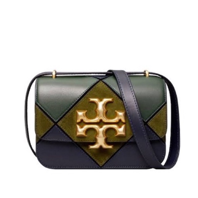 tory burch eleanor diamond quilt small convertible bah navy pine tree