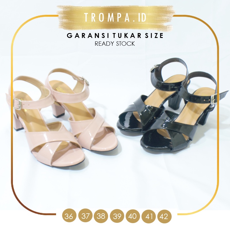 High Heels Wanita Kondangan 7cm Hak Tahu Kekinian