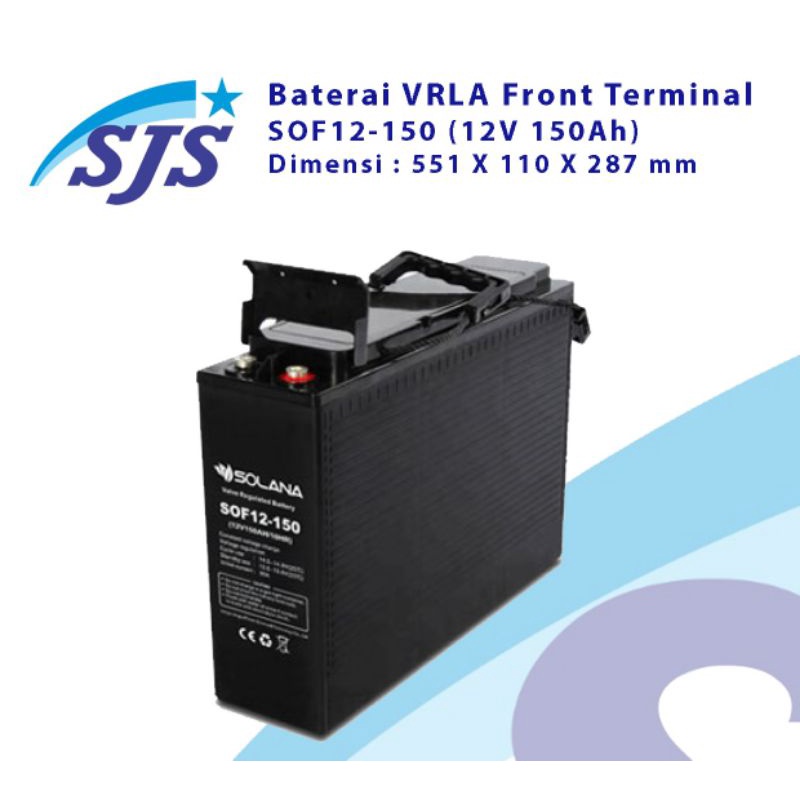 Aki Vrla Front terminal Solana 12v 150ah