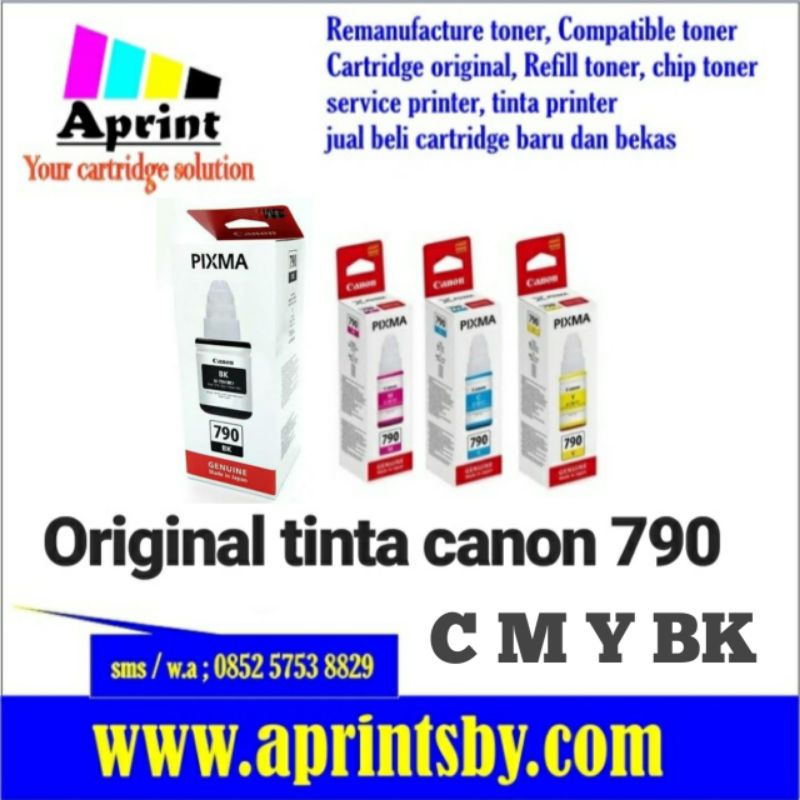 Tinta printer canon 790 black & color original G2000 G1000 canon G3000 G4000