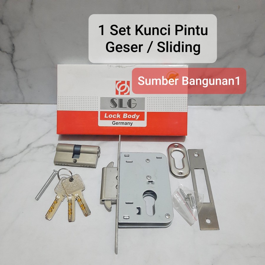 Kunci Pintu geser sliding SLG Germany body silinder pintu kayu dalaman