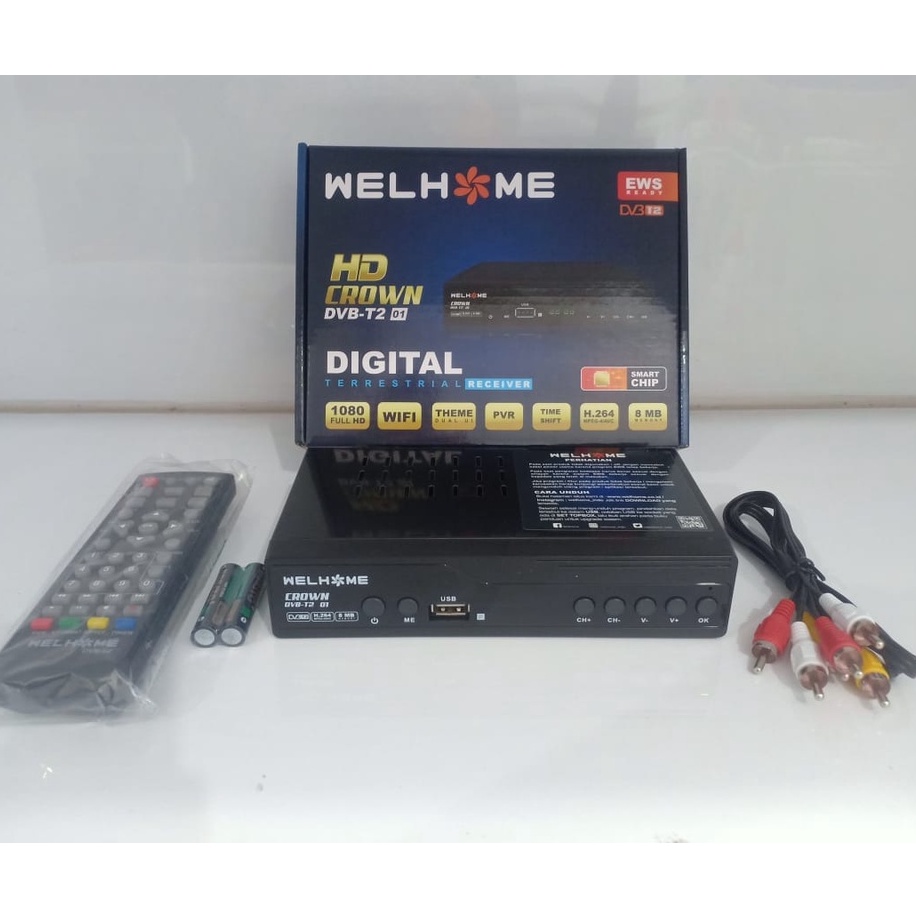 SET TOP BOX WELHOME CROWN DVB-T2 01