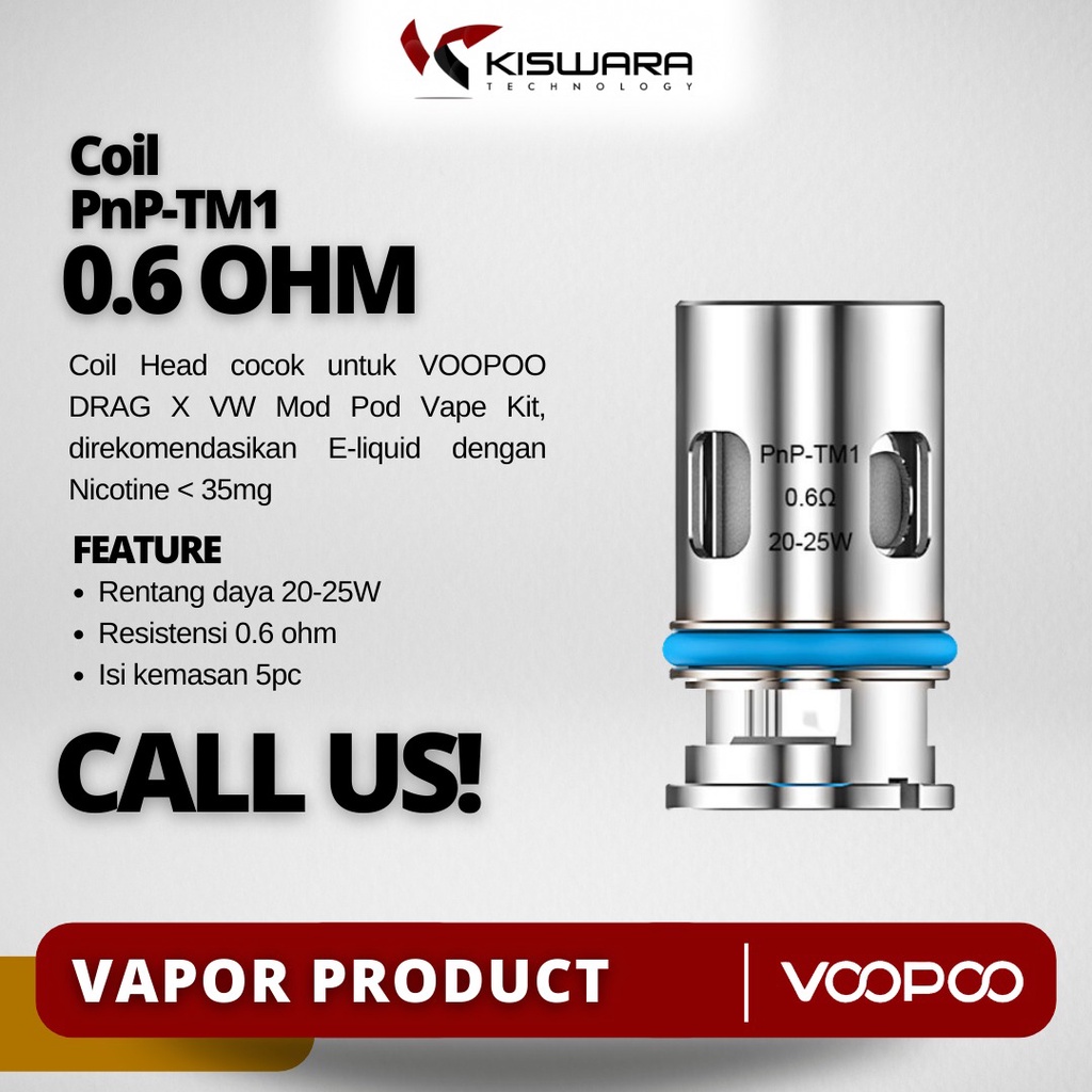 Voopoo PnP-TM1 0.6 Ohm Coil Head PACK 5 PCS