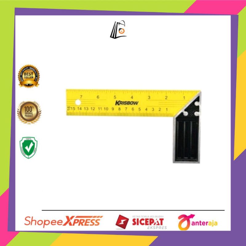 

Krisbow Penggaris Besi Siku 20 Cm
