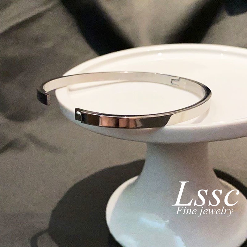 Gelang Titanium Wanita Anti Karat Emas 18K Elegan Sederhana Fashion Korea Aksesoris Perhiasan